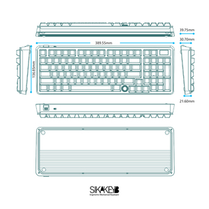 SIKAKEYBSk8キャッスルメカニカルキーボードDiyキットアルミニウムメタルケーストリプルモードPCコンピューターゲーマー用 - Product Image 5