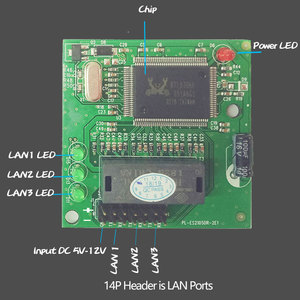 MINI 3 porte switch Ethernet Industriale Bordo PCBA Modulo Hub Veloce Interruttore modulo di Trasferimento Dati - Product Image 4