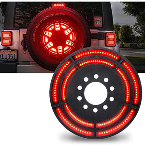 14&quot; <strong>LED</strong> Rear Wheel Lights Third Tail Lamp with <strong>Red</strong> Color 3rd Spare Tire Brake Light for Jeep Wrangler JK JL JLU - Product Image 2