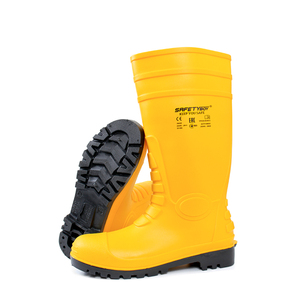 Gumboots รองเท้าเซฟตี้กันลื่นสำหรับเด็กผู้ชาย, รองเท้าเซฟตี้ YL1840พลาสติก PVC พื้นรองเท้าทำงานเหล็ก - Product Image 2