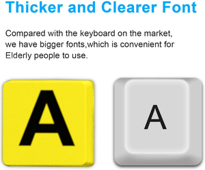 Teclado personalizado portátil para personas mayores con letras impresas grandes y baja visión - Product Image 5