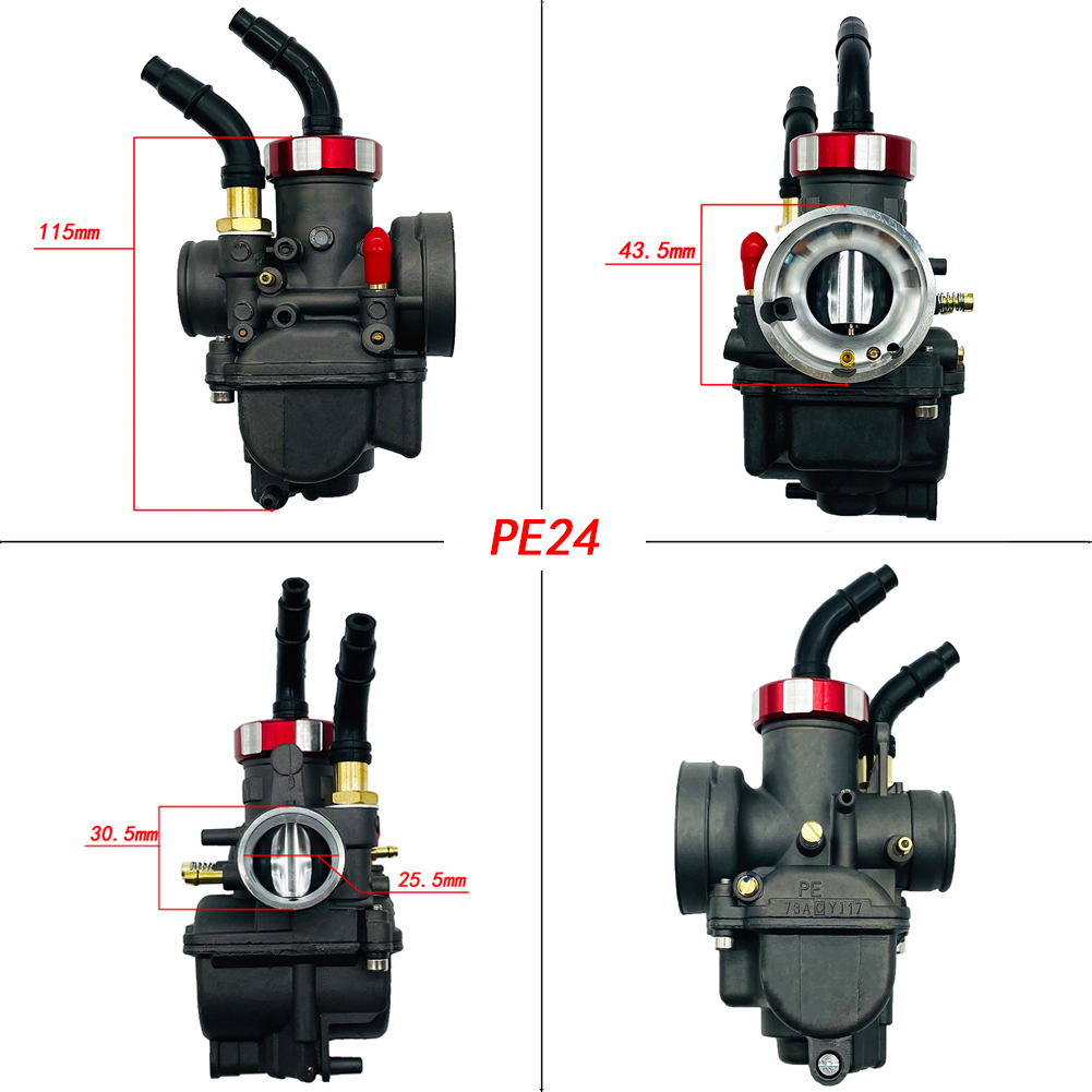 PE24 สีดำและสีแดง