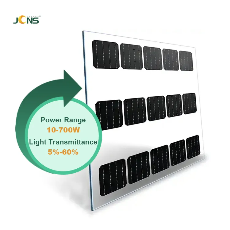 Solarpanel aus Glas mit spitzenqualität 700 W bipv transparentes anpassbares bipv-Solarpanel mit Doppelglas