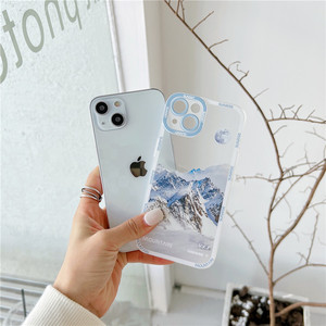 Lüks kılıf Apple iPhone 11 Pro Max yumuşak TPU telefon kapağı Fundas için iPhone 13 12PRO manzara Sunset Cloud boyalı kabuk - Product Image 5
