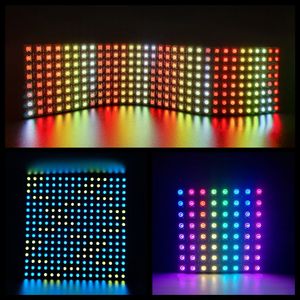 WS2812 8x32 16x16 LED Matrix Panel Light WS2812B Digital flessibile individualmente indirizzabile LED Smart RGB Module 5V Pixel Screen - Product Image 6