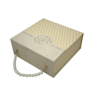 High-End Vintage Apparel <strong>Gift</strong> Box with Pearl Handle Custom Logo Magnetic Flap Embossed Holiday Packaging for Luxury <strong>Experience</strong> - Product Image 3