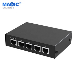 New Bi Directional Adaptive Network <strong>KVM</strong> <strong>Switch</strong> 10m-1000Mbps <strong>4</strong> <strong>Input</strong> <strong>1</strong> <strong>Output</strong> RJ45 Splitter <strong>Switch</strong>