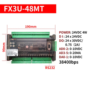 FX3U-48MT industrielle Steuerplatine Steuerung haushaltliche PLC programmierbar mikro klein einfach steuerung mit RS485 CAN