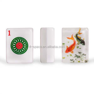 Amerikan Mahjong seti UV baskı Logo özelleştirilmiş desen Mahjong hattı renkli baskılar ile 166 kalite akrilik fayans - Product Image 1