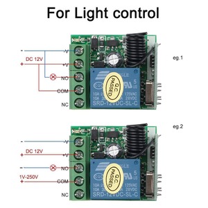433 MHz 10A Drahtloser Fernbedienung schalter 12V 1CH Relais Empfänger modul HF-Sender 433 MHz Fernbedienungen - Product Image 3
