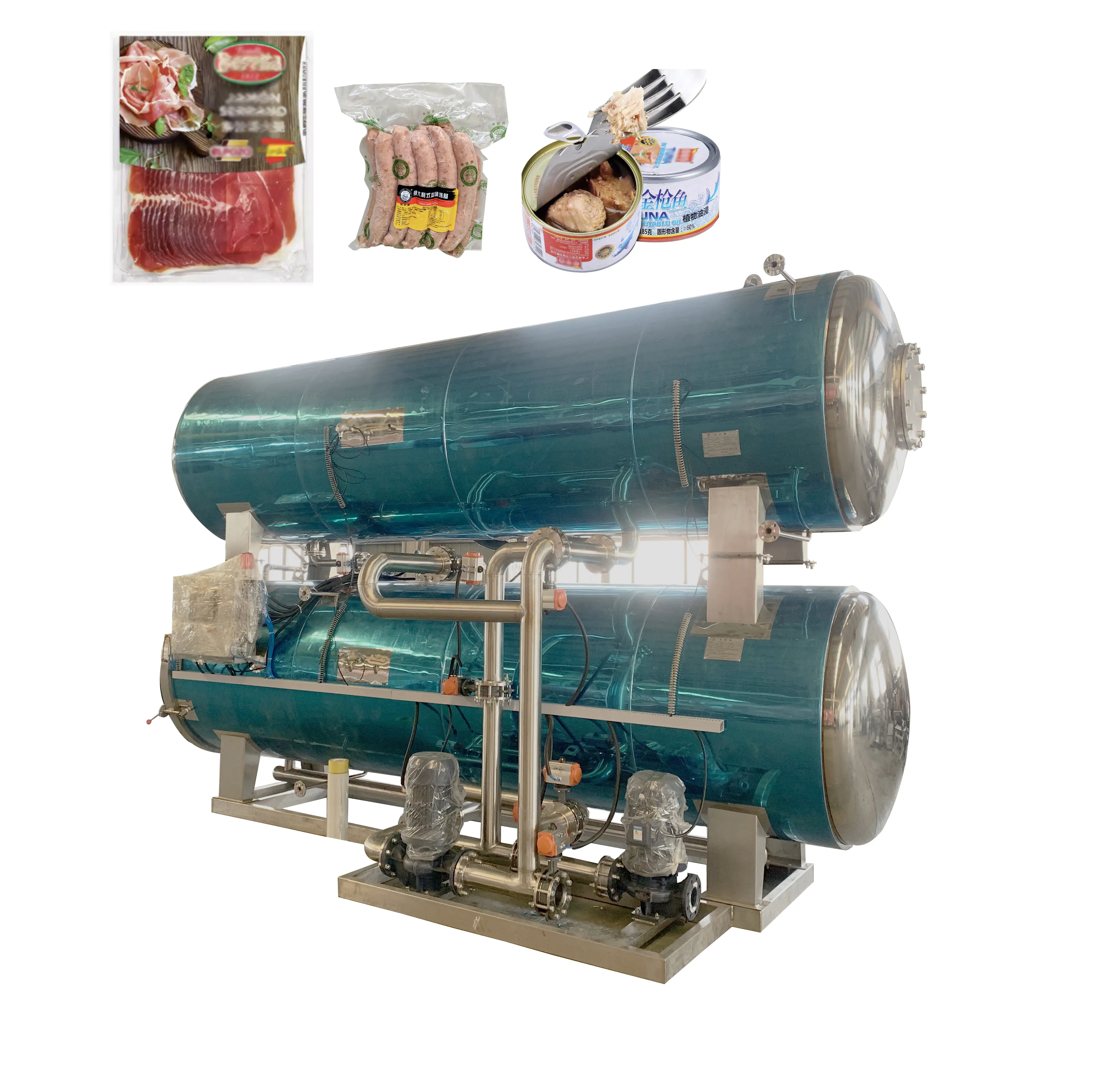 Otomatik endüstriyel yüksek sıcaklık su banyosu sterilizasyon su ısıtıcısı imbik otoklav buhar püskürtme sterilizasyon tankı