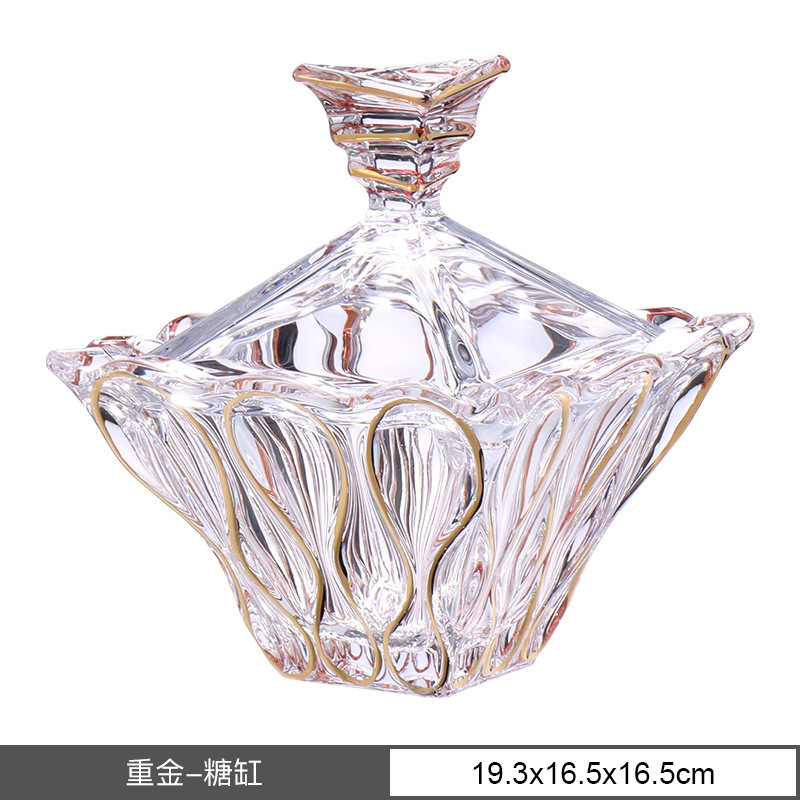 Ocean Square Gold Sugar Bowl