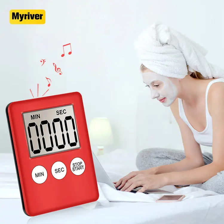Myriver – Mini compte à rebours électrique fin, vente en gros, prix bon marché, pour réfrigérateur, minuterie de cuisine numérique pour étudiant