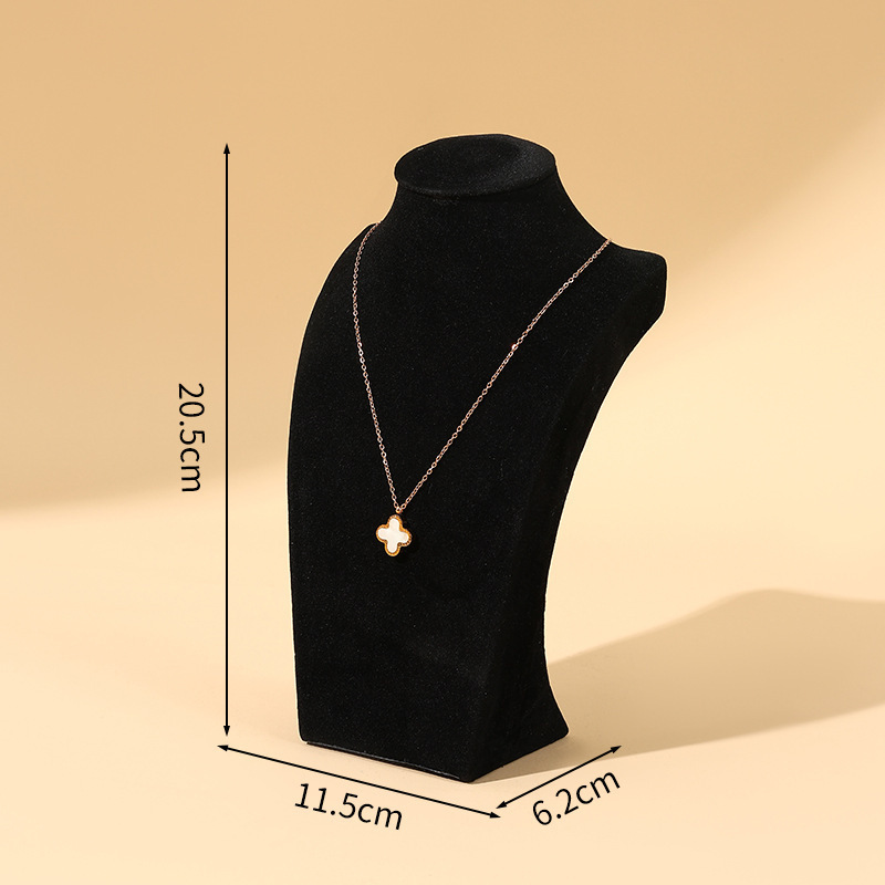 Cuello H terciopelo negro 19cm