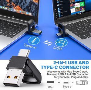 2024 nuovo regalo 2-in-1 USB Type-C presentazione Clicker laser puntatore remoto ricaricabile Powerpoint Clicker con controllo del volume - Product Image 3