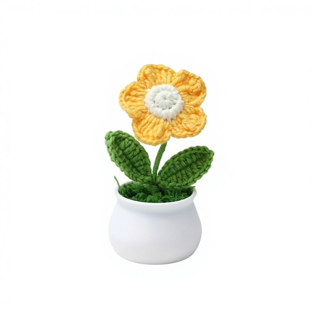 Piccolo fiore giallo, giallo oca, bianco latte, nucleo bianco, porcellana