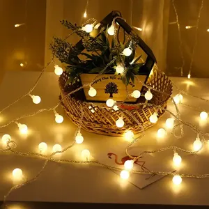 Boyid White Ball string Light 5M10M Impermeable Control remoto Luces de hadas Funciona con pilas 8 Modo Temporizador Led String - Product Image 2