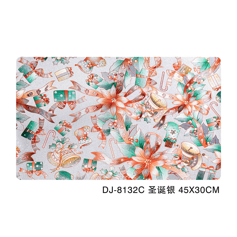 IUIU 45*30cm 6 pcs Set PVC American European Western Stylish Christmas Xmas Dining Placemats for Table