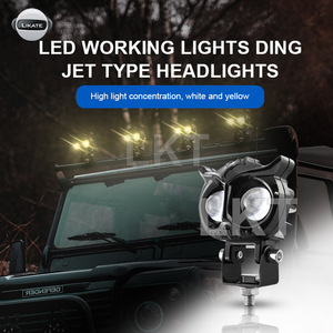 Lkt ไฟ LED สำหรับรถจักรยานยนต์สปอตไลท์ LED สีเหลืองสีขาวดีไซน์ใหม่ไฟตัดหมอก