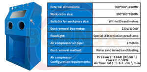 9090 जल आधारित व्हील मरम्मत भाप सैंडब्लास्टिंग मशीन मोबाइल सैंडब्लास्टिंग मशीन मोबाइल सैंडब्लास्टिंग कैबिनेट के लिए - Product Image 2