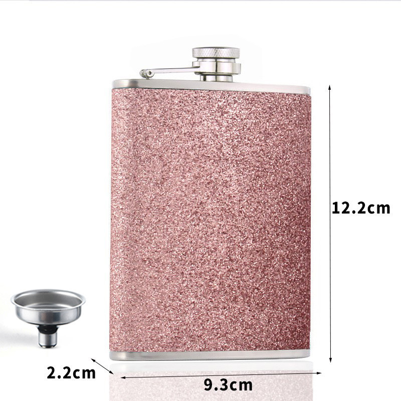 Cuir pailleté rose 8oz + entonnoir