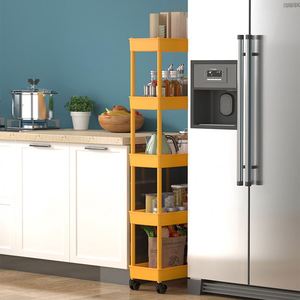 Di động đảo lưu trữ giỏ hàng hẹp 4-Tier sàn đứng chủ sở hữu cho nhà bếp - Product Image 4