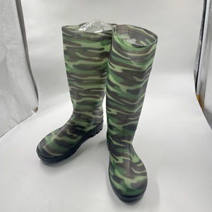 พีวีซีพลาสติกความปลอดภัย Gumboots ผู้ชายเข่าสูงพรางรองเท้ากันฝนกันน้ํา - Product Image 4