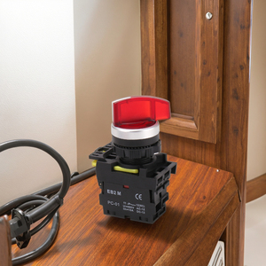 LA115 anlık aydınlatmalı anahtarı push button 2 pozisyon uzun sap IP65 su geçirmez döner plastik push button anahtarları - Product Image 3