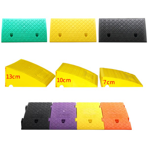 Portable Lightweight Plastic Curb Ramps Black 495x265x130mm Threshold Ramp Kit for Driveway <strong>Loading</strong> <strong>Dock</strong> Sidewalk Parking Curbs