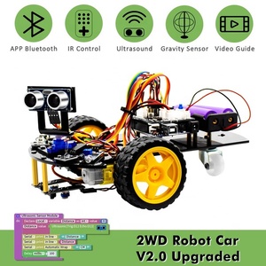 LAFVIN yükseltilmiş V2.0 akıllı Robot araba 2WD şasi kiti Arduino Robot için kök/grafiksel programlama Robot araba