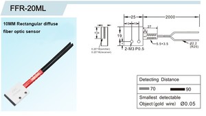 Sensor de fibra óptica de matriz difusa F & C, Detector fotoeléctrico de 20mm, interruptor óptico, Sensor infrarrojo para detección de posición - Product Image 5