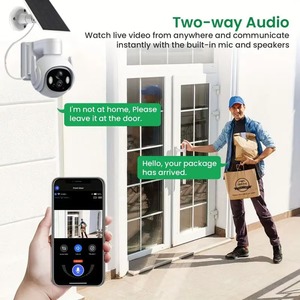 Noston Solar Surveil Smart Camera CCTV Remote Control 3MP Night Vision Human Motion Detection Two-way Audio IR Intercom Monitor - Product Image 6
