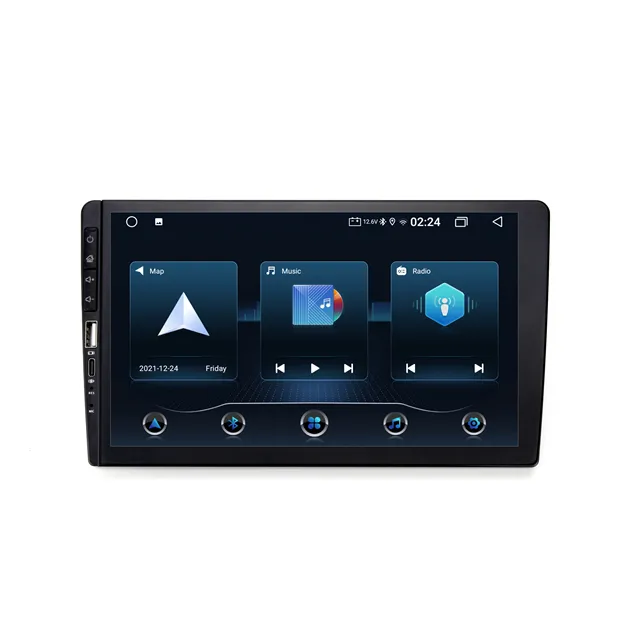 Autoradio-Corehan 7 "IPS Touch Screen lettore multimediale compatibile con Wireless Apple CarPlay e Android Auto Mirror Link