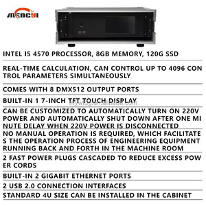 Stage Lighting Controller Ma NPU-Programm Netzwerk prozessor 8 DMX-Ausgang 4096-Kanal-NPU-Expander
