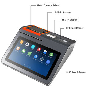 JSJ25 11,6 pulgadas personalizado Mini escritorio NFC pantalla táctil Android Terminal todo en una tableta Pos máquina para restaurantes con impresora - Product Image 1