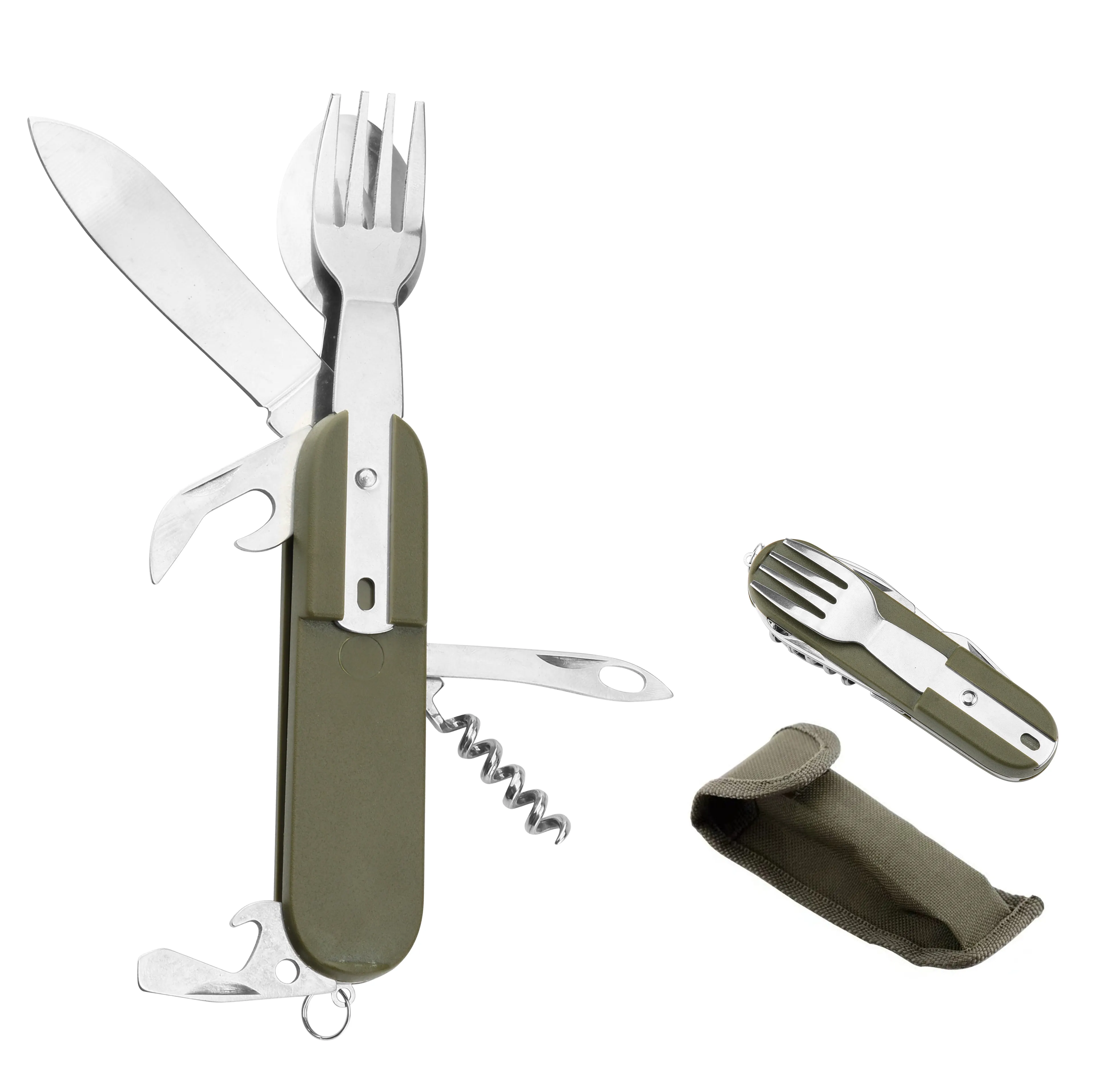 Juego de Cubiertos de Vajilla Portátil, Cuchara, Tenedor, Cuchillo, Herramienta para Exteriores, Novedad, para Acampar, 2, 2, 1, 2, 2, 2