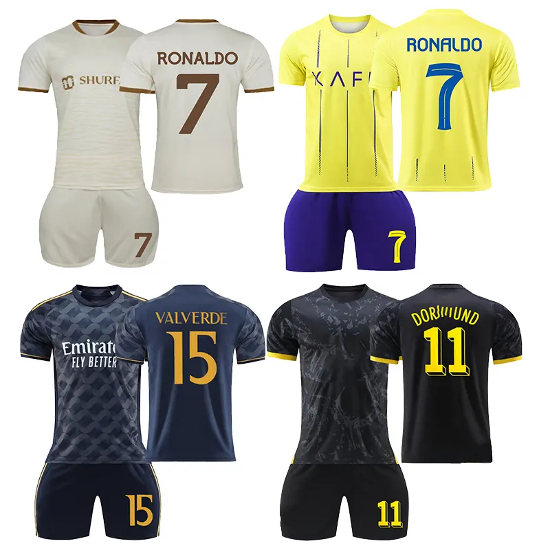 No Name Grey Soccer Uniform set maglia da calcio per bambini maglia da calcio retrò verde e bianca 23/24