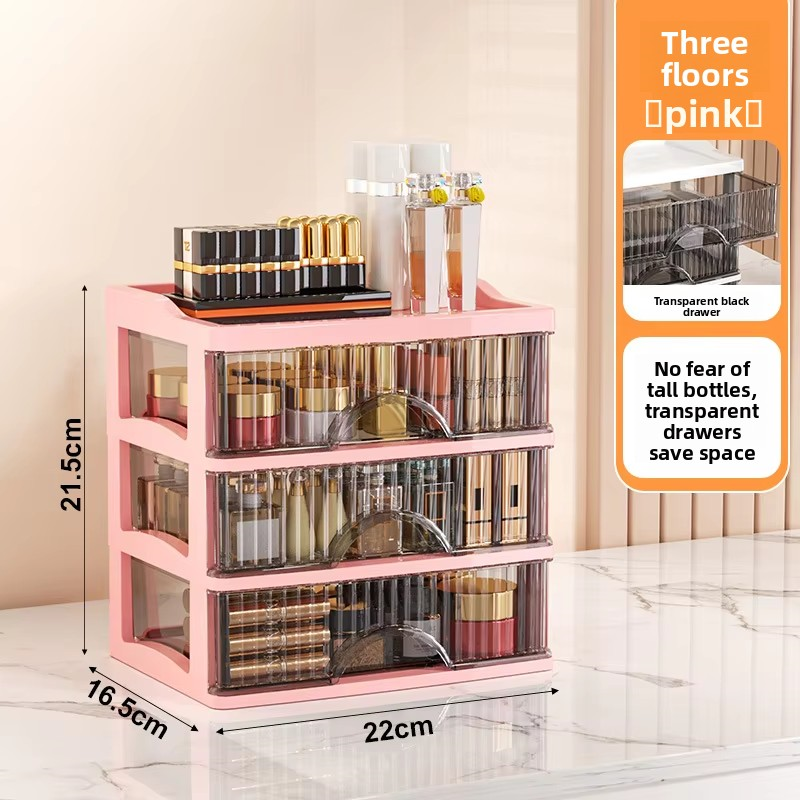 Flat cover, 3 layers, pink and black drawer