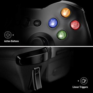 2.4Gワイヤレス交換ゲームパッドジョイスティック振動モーターUSBレシーバーXbox 360 Xbox360スリムPC用リモートジョイパッド - Product Image 2