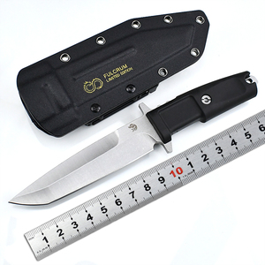 High <strong>Cost</strong>-effective Hunting Knife Outdoor Camping Craft Knife <strong>Fixed</strong> Blade 9Cr18steel Rubber Handle Survival Knife with ABSsheath