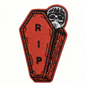 Tùy chỉnh Biker vá với hộp sọ và ngọn lửa thiết kế cho các câu lạc bộ - Product Image 6