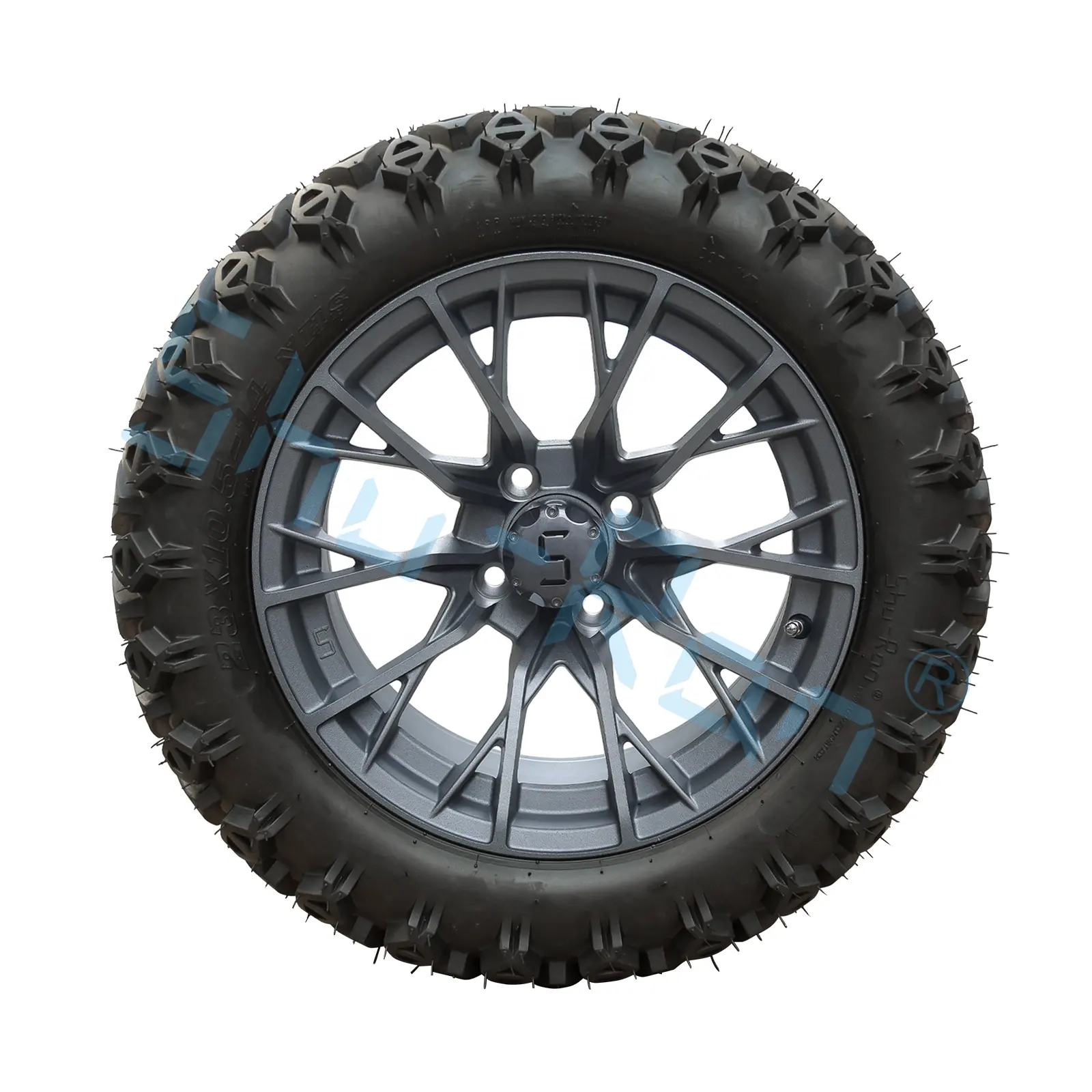 23*10.5-14 Golf Cart Gunmetal nhôm bánh xe & Off Road lốp xe, hiệu suất cao bánh xe và lốp