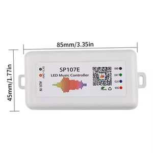DC5-24V RGB светодиодный музыкальный контроллер SP107E для управления приложением BT WS2812 WS2813 SK6812 WS2801 Dream Color Pixel LED контроллер - Product Image 6
