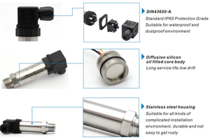 Transmisor sanitaria de presión hidráulica de alta temperatura con salida de 4-20mA 4-20mA 0-5V 1-5V Sensores de transductor de presión - Product Image 3
