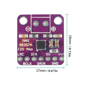 3個MAX98357オーディオパワーアンプモジュールI2SクラスDフィルターレスオーディオアンプボードArduino、Raspberry Pi、ESP32用 - Product Image 2