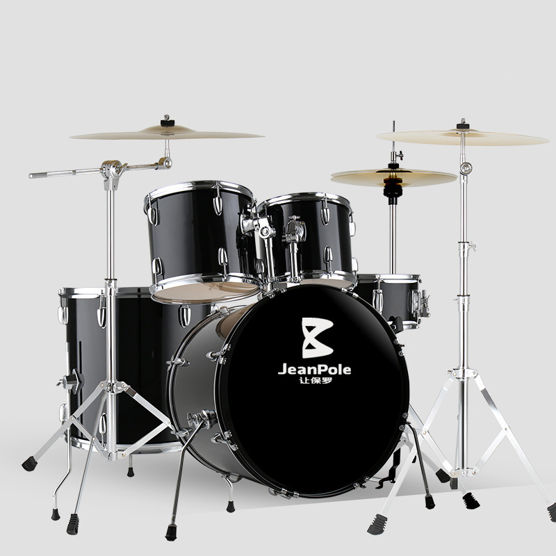 5 tambours 3 cymbales-Noir