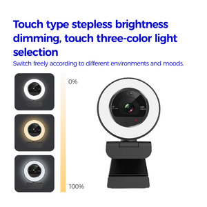 USB <strong>Web</strong> <strong>Camera</strong> OEM Remote Webcam Autofocus Low Price PC 1080P 60fps Stock Webcam Voor Computer Touch Three-color Light 2 Mega AF - Product Image 3