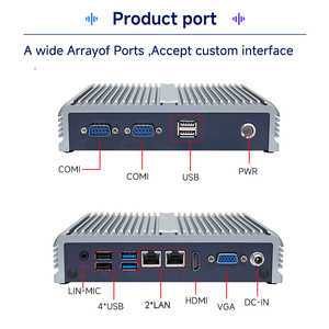 Computadora industrial sin ventilador Dual LAN IOT J6412 Ubuntu Linux Mini PC con 2 * LAN 4 * RS232 RS485 2 * Mini PC con tarjeta gráfica - Product Image 4