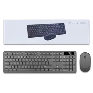 Source Factory Direct Sales Wireless 2.4G Chocolate Home Office <strong>Notebook</strong> Desktop Wireless <strong>Keyboard</strong> and Mouse Set - Product Image 1