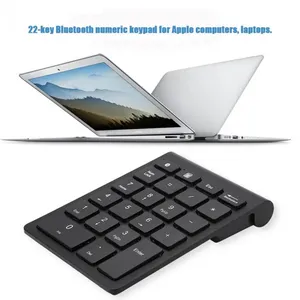Wireless BT/2.4G tastiera numerica 22 tasti Mini Numpad tastiera numerica per Notebook portatili, Desktop, finestre PC, iOS, Android